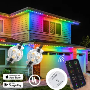 Permanent Outdoor Waterproof Track Led Pixel Point Light House Decoration Ip68 12v Point Light Source String Light