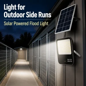 Photocell Night Sensor Remote Timer Solar Outdoor Security Floodlight System for Perimeter Entrance Door