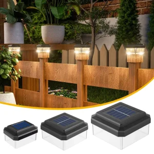 Pillar Light Security Outdoor Solar Garden Light Fence Embedded Wall Light Garden Landscaping Decorative LED Garden Column Light