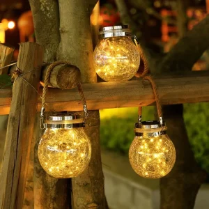 Plastic Garden Solar LED IP65 Outdoor Round Ball High Lumen Lawn Camping Atmosphere Lamp