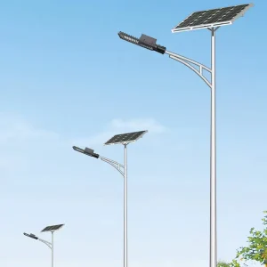 Plastic Outdoor Solar LED Street Light Floodlight 2000W 3000W Warm White Adjustable Waterproof
