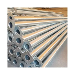 Popular 3m 4m 5m 6m 7m 8m Single Arm Double Arm Dobby Hot Dip Galvanized Solar Street Light Pole Steel Pole