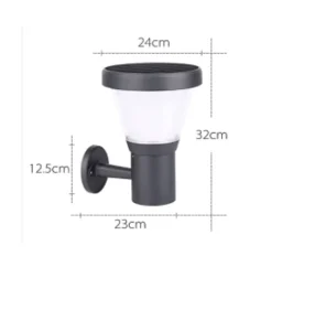 Popular Aluminum Outdoor LED Solar Garden Courtyard Wall Light with 2-Year Warranty and High Efficiency