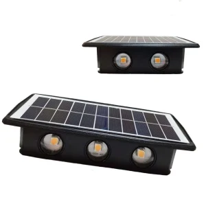 Popular High Brightness 4 LED Outdoor Wall Lamp Waterproof Garden Solar Light for Yard Patio Decoration High Luminous Solar
