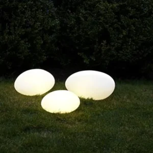 Popular Outdoor Patio Decorative Colorful Led Waterproof Solar Stones Lights for Garden