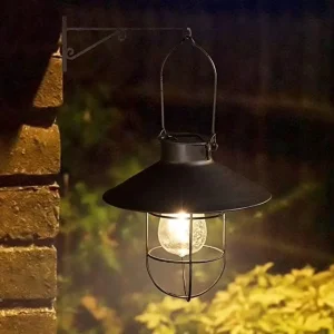 Popular Patio Roof Antique Electric Retro Waterproof Solar LED Camping Lantern Wire Hanging Light Bulb for Garden Yard
