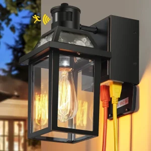 Porch Lights with GFCI Outlet Dusk to Dawn Outdoor Light Fixture Outside Lights for House Front Door