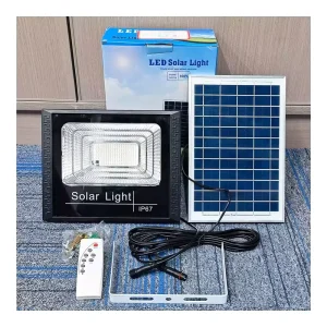 Portable 100W & 200W IP65 Waterproof LED Projector Lamp Outdoor Solar Flood Light with High Visibility for Home Business Use
