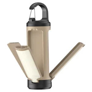 Portable 3 Leaf Side LED Camping Lantern Rechargeable ABS Body 6 Mode Flashlight with Hanging Light for Outdoor Camping