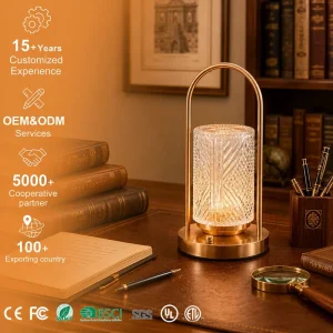 Portable Atmosphere Lamp Bedroom Bedside Light Luxury Creative Touch Control Ambient Lighting Table Lamp Outdoor Camping