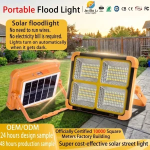 Portable Emergency Lighting Rechargeable High Power Floodlight IP65 Rated LED Warm White Outdoor Tent Camping Handheld Lamp
