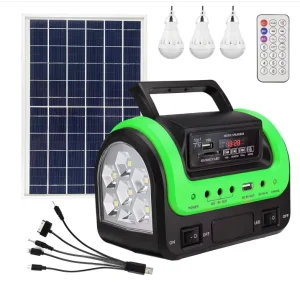 Portable Green Solar Power Flashlight for Home Emergency & Hunting Dual-Use