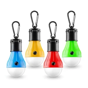 Portable LED Battery-Powered Hanging Camping Lamp for Barbecue and Tent Use