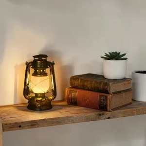 Portable LED Camping Lamp Retro Flame Design IP33 Lithium Battery Dimmable Indoor/Outdoor Use