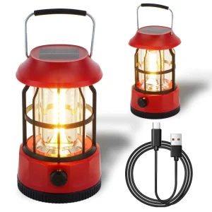 Portable LED Camping Light Outdoor Waterproof Solar Picnic Lantern Climbing Hiking Fishing Bright