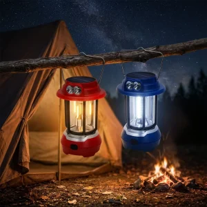Portable LED Camping Light Rechargeable Battery Lantern Solar Emergency Lamp for Outdoor Activities Home Use