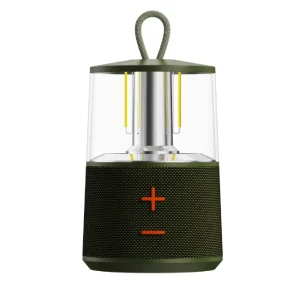 Portable LED Flame Lamp Outdoor Camping Light with Wireless Bluetooth Speaker