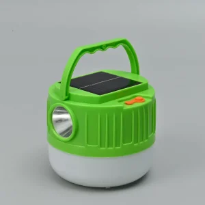 Portable LED Handheld Camping Lantern with Solar Panel and DC Charging for Outdoor Activities