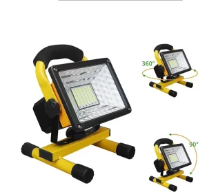 Portable Outdoor Emergency Repair Camping Use 100W Rechargeable LED Work Flood Light IP65 DC Cold White CRI 90 120 Beam Angle