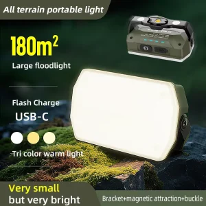 Portable Outdoor Multifunctional LED Work and Camping Light, Rainproof