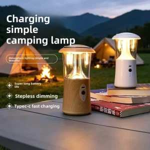 Portable Outdoor Tungsten Filament Camping Light Multifunctional Rechargeable LED Camping Lamp