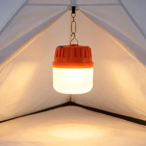 Portable PP Hanging LED Rechargeable Camping Light with Hook for Outdoor and Emergency Lighting