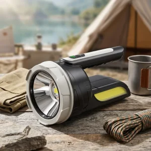 Portable Powerful LED Camping Hand Light 300M Long Range 460 Lumen 4H Battery Life Type C Rechargeable Outdoor Emergency Lamp