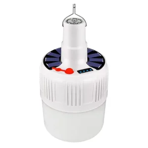 Portable Rechargeable Blackout Emergency LED Light Outdoor Solar Charging Camp Tent Bulb with Solar Panel
