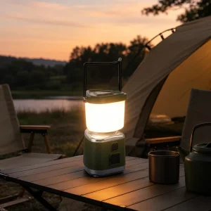 Portable Rechargeable Camping Lantern Outdoor Waterproof IP44 Rated 550LM LED Tent Light for Hiking Fishing Emergency