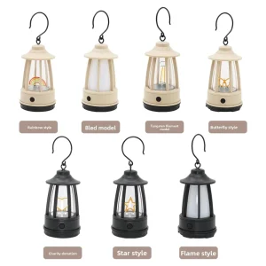 Portable Rechargeable IPX4 Waterproof Camping Tent Lantern for Outdoor Use, Home, and Hiking