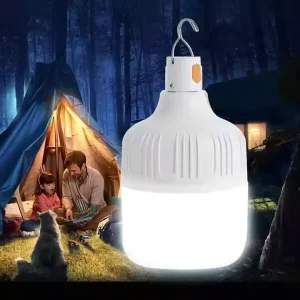 Portable Rechargeable LED Camping Lantern Emergency Light Bulb High Power for Tents