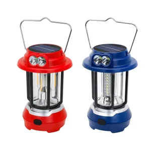 Portable Rechargeable LED Camping Lantern, Solar-Powered Outdoor Emergency Light