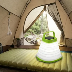 Portable Rechargeable LED Camping Lantern with Collapsible Design and Hanging Hook