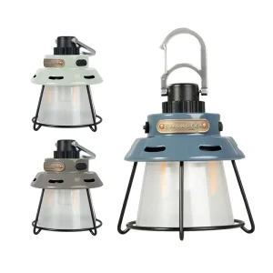 Portable Rechargeable LED Camping Lantern with Emergency Bulb and 4 Modes