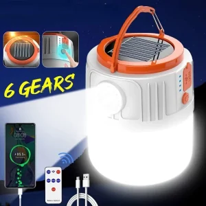 Portable Rechargeable LED Solar Camping Lantern