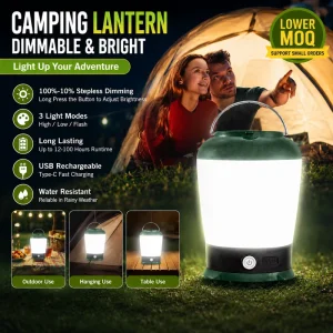 Portable Rechargeable Super Bright Handheld Waterproof USB Outdoor Camping Lantern White Yellow Light Torch Hiking Lamp MOQ50
