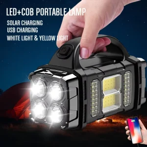 Portable Solar Camping Lamp, Emergency, Dual Light Source