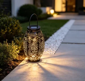 Portable Solar LED Aluminum Hanging Lights IP65 Waterproof Outdoor Patio Decor Lamps