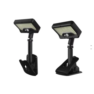 Portable Solar LED Clip Light IP65 Waterproof USB Rechargeable Outdoor Garden Clip-On Light