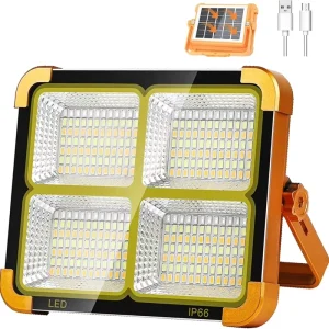 Portable Solar LED Flood Light USB Battery Rechargeable IP66 Waterproof Outdoor Camping Light Emergency LED Work Light 120