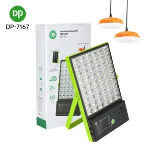 Portable Solar Panel LED Flood Light Outdoor Hanging Emergency Rechargeable Camping Tent Lamp