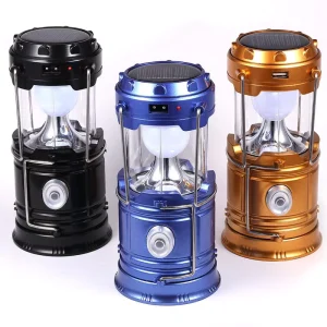 Portable Telescopic Solar USB Rechargeable Folding LED Camping Tent Lamp