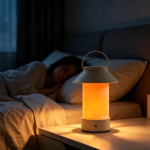 Portable USB Camping Table Lamp and Mosquito Repellent Lantern, Warm Ambient Night Light for Bedroom, Study, Camping, Patio, and Home Decor