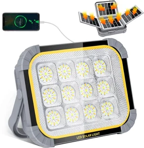 Portable Waterproof Recharge Solar Lights Outdoor Flood Light Emergency Camping Floodlight Worklight Work Light Led Rechargeable