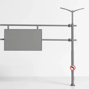 Powered Iron Square Dual Arm Traffic Light Controller System with Eco Friendly High Brightness for Main Roads