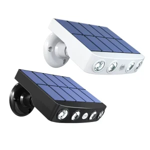 Powerful 4 LED Solar Security Lights Outdoor Decor Sensor Motion 3 Modes Street Waterproof Lamp Wall Night Work Light for Garden