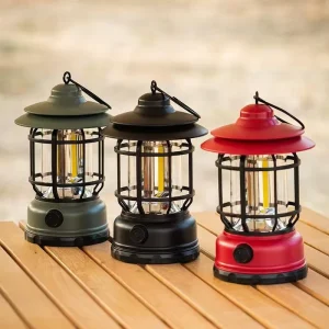 Practical LED Portable Outdoor Lamp IPX4 Waterproof Rechargeable Lighting for Camping Mountaineering Night Fishing