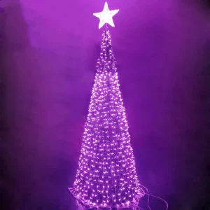 Price Christmas Decoration LED Tree Light IP65 Outdoor Use Full Color Remote Control Dimmable Rechargeable Battery