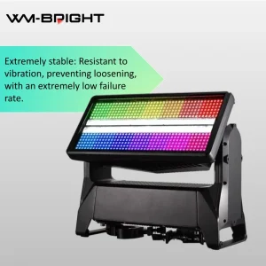 Professional 1500W High Power LED Strobe Stage Light 185° Tilt 6500K White + RGB or RGBW Effect Light for Touring Concerts