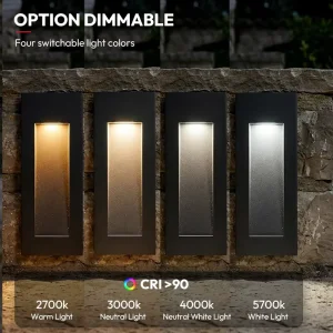 Professional Easy Install IP65 Aluminum 3W Waterproof Long Strip Garden Outdoor Wall Lamp LED Step Light